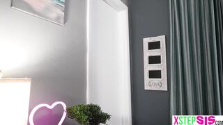 Tiny stepsister teen Nikki Nicole cold shower sex with stepbro