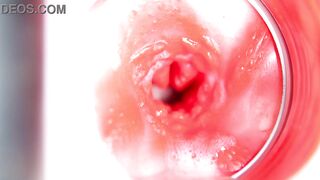 CAMERA INSIDE PUSSY: BIG CUMSHOT IN PUSSY! BEST Internal ASMR in 4K