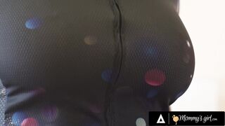 MOMMY'S GIRL - Tattooed Arabelle Raphael’s Bike Outfit Ignites Big Naturals Sarah Arabic’s Lust