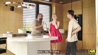 DADDY4K. Slutty Una Fairy is breaking all the rules and is fucking hard after sucking her BF's cock