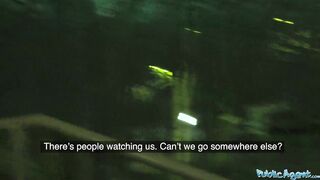 Public Agent Cheating big boobs Brit deepthroats thick cock on holiday