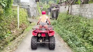 VLOG PORN BALI - I get my pussy filled on the terrace of my Airbnb