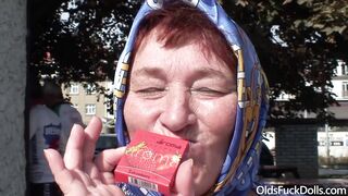 Hot blonde Samantha Jolie fucked by old grandpa and grandma