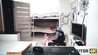 TUTOR4K. Sexy lecturer shows how she knows English and sex in perfection